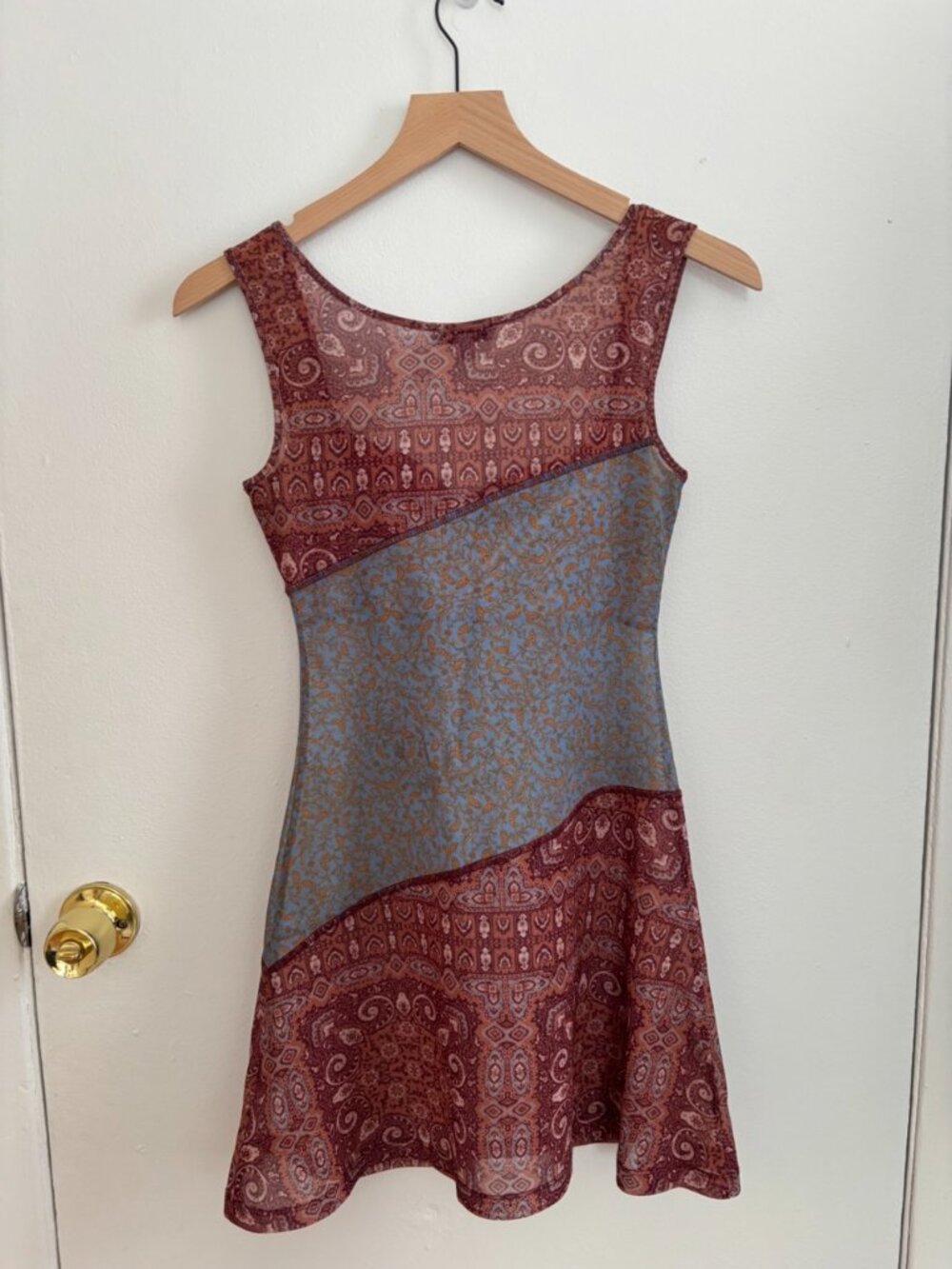 Miaou Ginger Dress Periwinkle Paisley - Picture 3 of 6